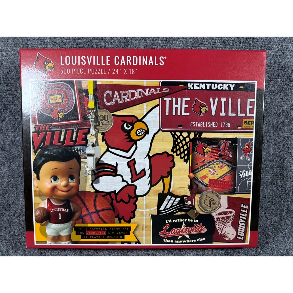 Louisville Cardinals 500 Piece Puzzle College NCAA Basketball The Ville